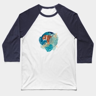 Jungle Tiger - Blue Suede Baseball T-Shirt